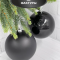 Набор пластиковых шаров Прага 100 мм., черный, 4 шт., Christmas De Luxe (87073)