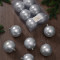Набор пластиковых шаров Анет 80 мм., серебро перламутр, 6 шт., ЕлкиТорг (150315)