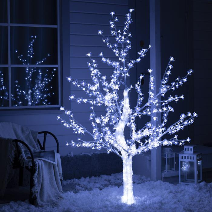 Светодиодное дерево Акриловое 1.8 м., 768 холодных LED, пост.свечение, 220 В, Luazon Lighting (2317314) в Белгороде
