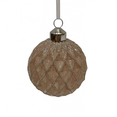 Набор винтажных стеклянных шаров Дворцовые тайны 80 мм., шампань, 9 шт., Christmas DeLuxe (13040)