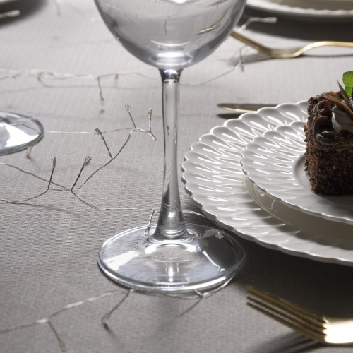 Гирлянда нить-роса 5 м., IP20, серебристая нить, 100 холодных белых LED, 2 режима, AAх3, Luazon Lighting (5198381)