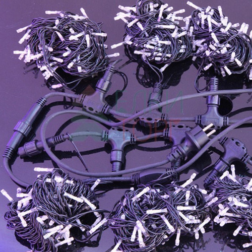 Светодиодный занавес 2*1 м, 220V., 200 разноцветных LED ламп, черный ПВХ, Beauty Led (PCL202-11-2M)