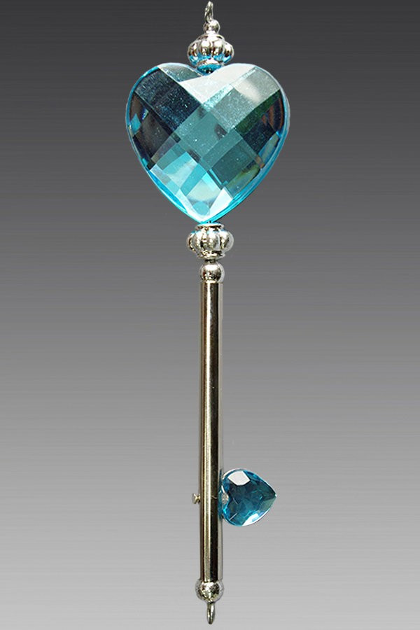 Украшение "Ключ" цвет голубой 12,7 см, (162704)