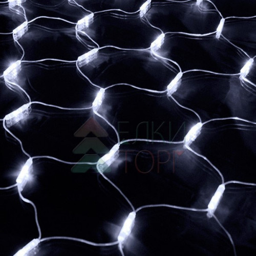 Светодиодная сетка с контроллером 2*2 м., 256 холодных белых LED ламп, прозрачный ПВХ, LTC (NTL256C-10-2W)