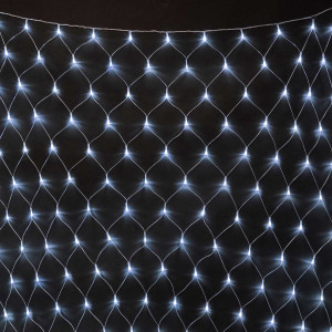Светодиодная сетка с контроллером 2*2 м., 256 холодных белых LED ламп, прозрачный ПВХ, LTC (NTL256C-10-2W)