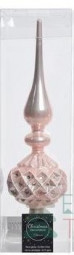 Макушка на елочку Белладжио 30 см, розовый бутон, стекло, KAEMINGK (173309/2)
