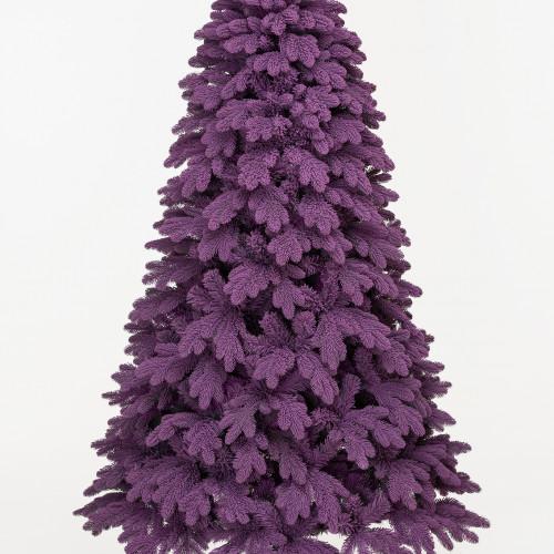 Искусственная фиолетовая елка Таврида заснеженная 240 см., литая хвоя+пвх, ЕлкиТорг (162240)
