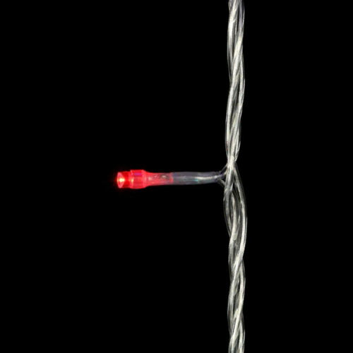 Светодиодная нить 100 красных LED ламп, 10 м., 24В., прозрачный провод ПВХ, Beauty Led (PST100-10-1R)