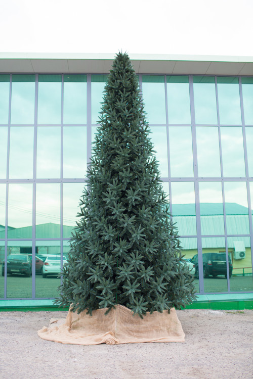 Интерьерная искусственная елка Европейская Премиум 3,5 м., ствольная, Литая хвоя+ПВХ,  Green Trees (GT3,5EVR)
