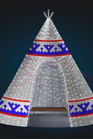 Светодиодная фигура из мишуры Чум 3.5 м., Conso (3DGR212)