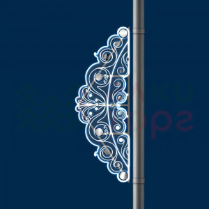 Светодиодная консоль из поликарбоната Морозные узоры 67*195 см., 220В, Conso (KPF-015-L001)