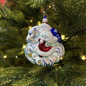 Ёлочная фигурка Зимняя 80 мм., стекло, Ёлочка (С1630)