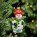 Елочное украшение Снеговик в шарфике, стекло, 10,5 см., 1 шт., Витус (59190)