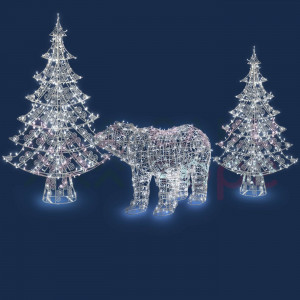 Комплект светодиодных фигур Медведь в лесу 3 шт., Conso (OL354)