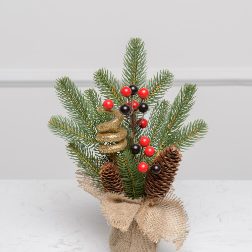 Хвойный букет Лесная Ягодка, красный, ЕлкиТорг (29027)