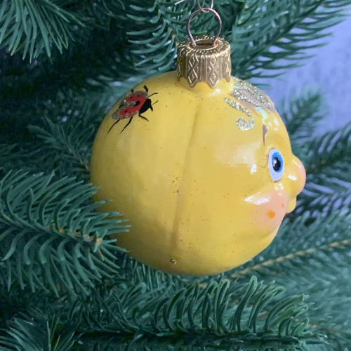 Елочное украшение Колобок, стекло, Витус (46122)