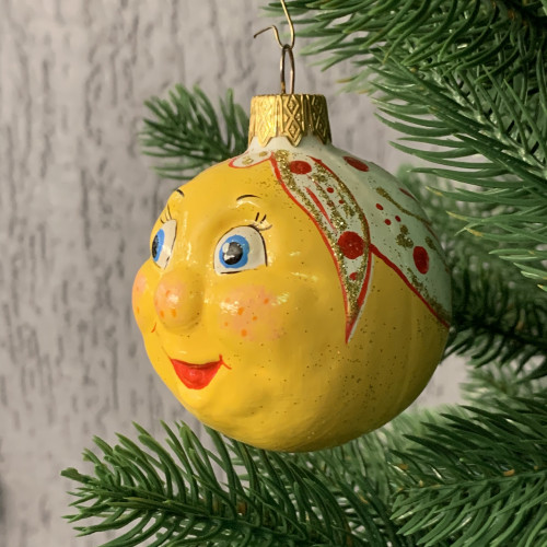 Елочное украшение Колобок, стекло, Витус (46122)