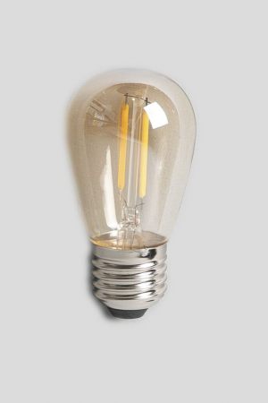 Лампа Филаментная Лофт Ø45 мм, H60 мм., 220В, Цоколь E27, 2 Вт, Золотисто-Коричневая, LTC (FLM27-2W-2TN)