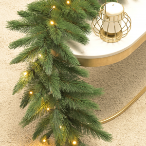 Хвойная ветвь  Сибирский Кедр 180 см., 30 тепл.белых led., Леска, ЕлкиТорг (52114)