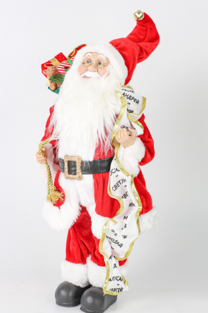  Санта Музыкант в красном наряде 45 см., ЕлкиТорг (ZS-S-21840-18)