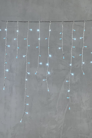 Светодиодная бахрома 5*0,9 м., 348 небесно-голубых LED ламп, силиконовый прозрачный провод, Beauty Led (ECC348-10-2SB)