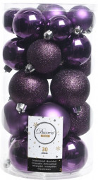 Набор пластиковых шаров Стиль mix, фиолетовый, 30 шт, Kaemingk (023055) 