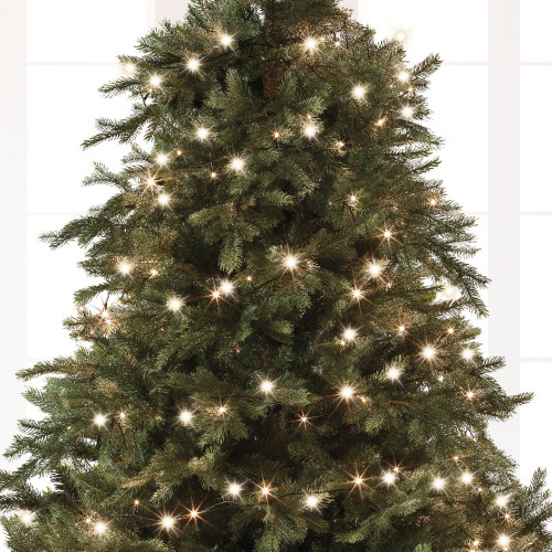 Светодиодная гирлянда с контроллером 6 м, 220V., 80 теплых белых LED ламп, черный ПВХ, Kaemingk (494163)