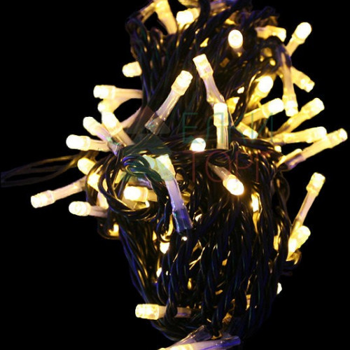 Комплект мерцающих гирлянд на деревья 100 м., 5 лучей по 20 м, 24V, 1000 теплых белых LED ламп, черный ПВХ, LTC (KDD1000BLW-11-1WW)