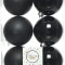 Набор пластиковых шаров Парис 80 мм, черный, 6 шт, Kaemingk (022017)
