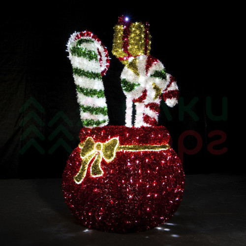 Светодиодная фигура из мишуры Сказочный мешок 2.8 м., Conso (3DGR322)