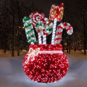 Светодиодная фигура из мишуры Сказочный мешок 2.8 м., Conso (3DGR322)