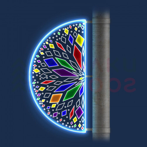 Светодиодная консоль из поликарбоната Калейдоскоп 60*120 см., 220В, Conso (KPF-010-L002) в Нижнем Новгороде