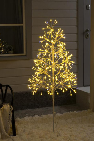 Светодиодное дерево Ёлка 1.5 м., 324 теплых LED, мерцание, 220 В, Luazon Lighting (4357287)