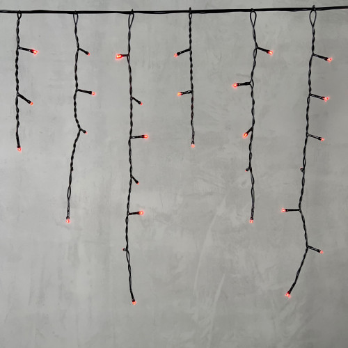 Светодиодная бахрома 4,9*0,5 м., 240 красных LED ламп, черный провод ПВХ, Beauty Led (PIL240-11-2R) в Санкт-Петербурге