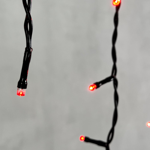 Светодиодная бахрома 4,9*0,5 м., 240 красных LED ламп, черный провод ПВХ, Beauty Led (PIL240-11-2R) в Санкт-Петербурге