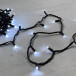 Гирлянда Нить 10 м., холодный белый, 220В, 75 LED, Провод Черный Каучук, IP65, LTC (LL75-1-2W) 