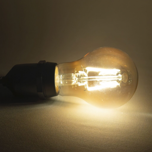 Лампа Филаментная Классика A60 220В, цоколь E27, 1Вт, Тепло-белая, 2200К, LTC (FLB27-1W-2WW)