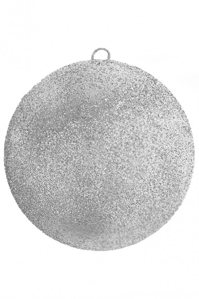 Шар из пенополистирола с блестками Искристый 30 см., серебро, ПромЕлка (SHI-300SILVER)