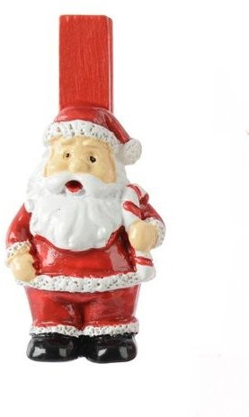 Комплект декоративных прищепок Санта 2*4,5 см, 8 шт, Kaemingk (535633/1)  