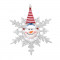 Фигурка Снеговик светодиодная 10*12 см., на присоске, Vegas (55054)