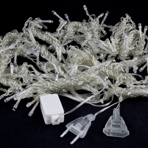 Занавес с мерцающим диодом 2*2 м., 220V, 240 синих LED ламп, прозрачный провод, Winner Light (b.03.5T.240+) в Санкт-Петербурге