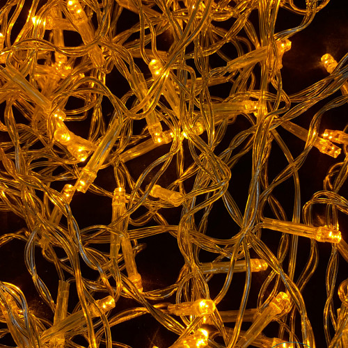 Занавес с мерцающим диодом 2*2 м., 220V, 240 желтых LED ламп, прозрачный провод, Winner Light (Y.03.5T.240+) в Санкт-Петербурге