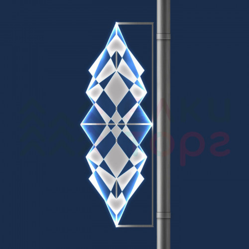 Светодиодная консоль из поликарбоната Кристальная 63*171 см., 220В, Conso (KPF-016-L001) в Нижнем Новгороде