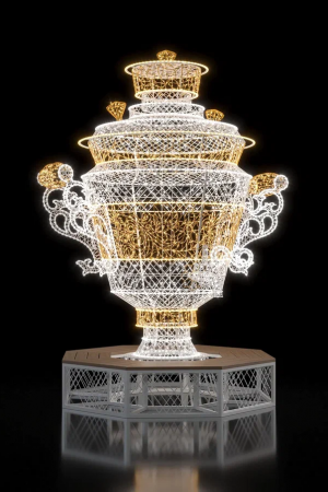 Светодиодная инсталляция Самовар 200 см., Сад Радости (SR089)