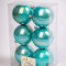 Набор пластиковых шаров Анет 80 мм., тиффани перламутр, 6 шт., ЕлкиТорг (150318)