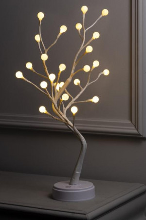 Куст Жемчужины 45 см., 24 теплых LED, пост.свечение, батарейки ААх3, USB, Luazon Lighting (7943792)