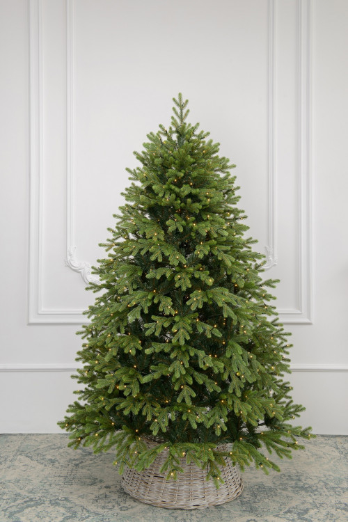 Искусственная елка Рождественская 210 см., 500 теплых-белых Led ламп, литая+пвх, ЕлкиТорг (204210)