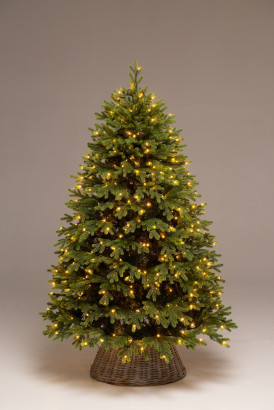 Искусственная елка Рождественская 210 см., 500 теплых-белых Led ламп, литая+пвх, ЕлкиТорг (204210)