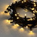 Гирлянда Нить 10 м., теплый белый, 220В, 75 LED, Провод Черный Каучук, IP65, LTC (LL75-1-2WW) 