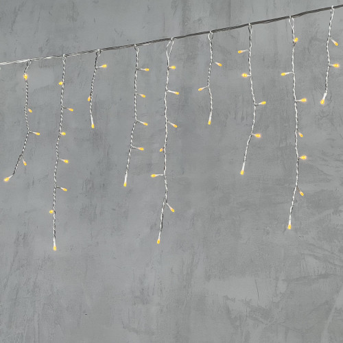 Светодиодная бахрома 3*0,5 м., 150 желтых LED ламп, силиконовый прозрачный провод, Beauty Led (ECC150-10-2Y) в Санкт-Петербурге